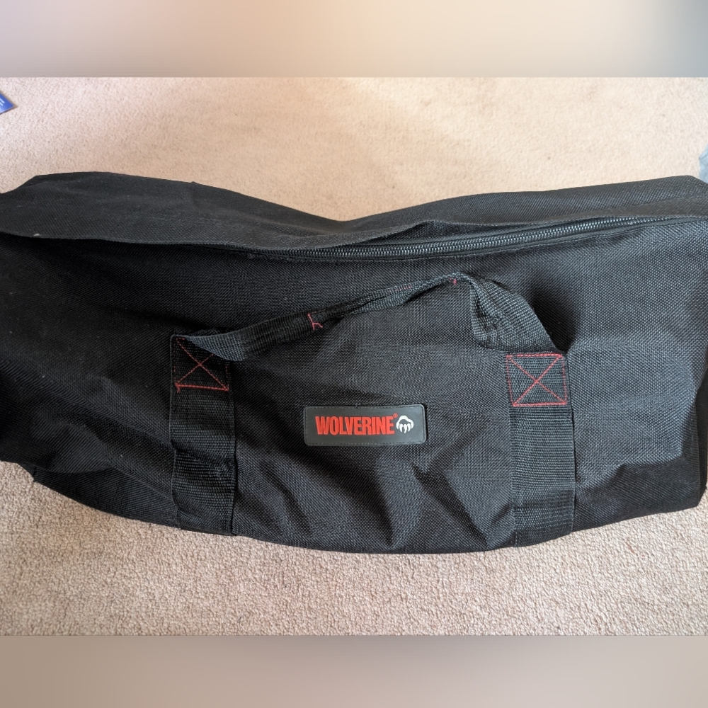 3/$45 Wolverine Black Duffel Bag Gym Bag